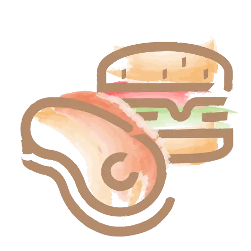 Icona carni e panini